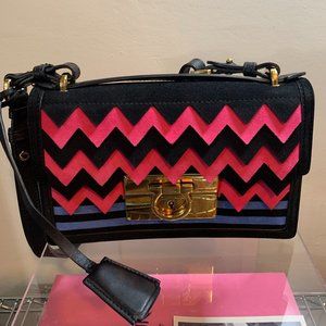 Salvatore Ferragamo Aileen suede zig-zag crossbody